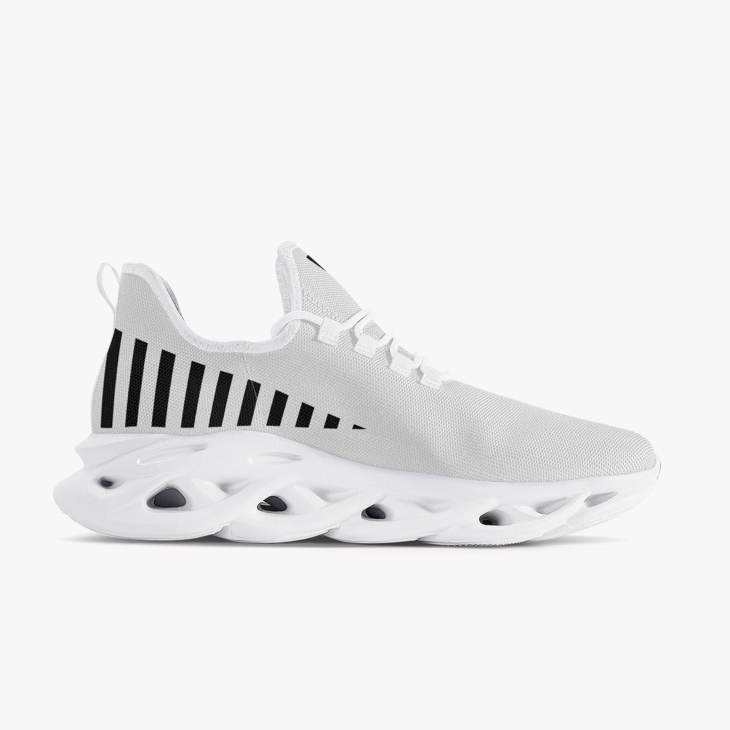 Vluxe Bounce Mesh Knit Sneakers - White/Black