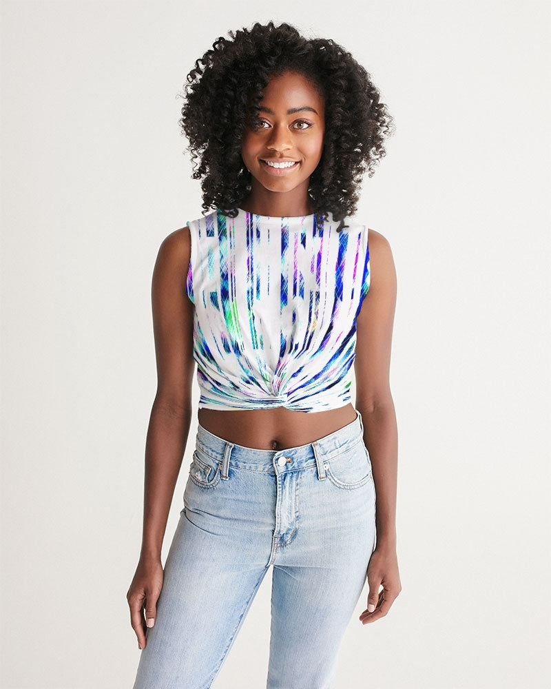 Blur The Lines Women's Twist-Front Tank