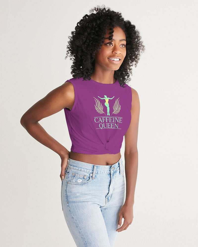 Caffeine Queen Purple Women's Twist-Front Tank