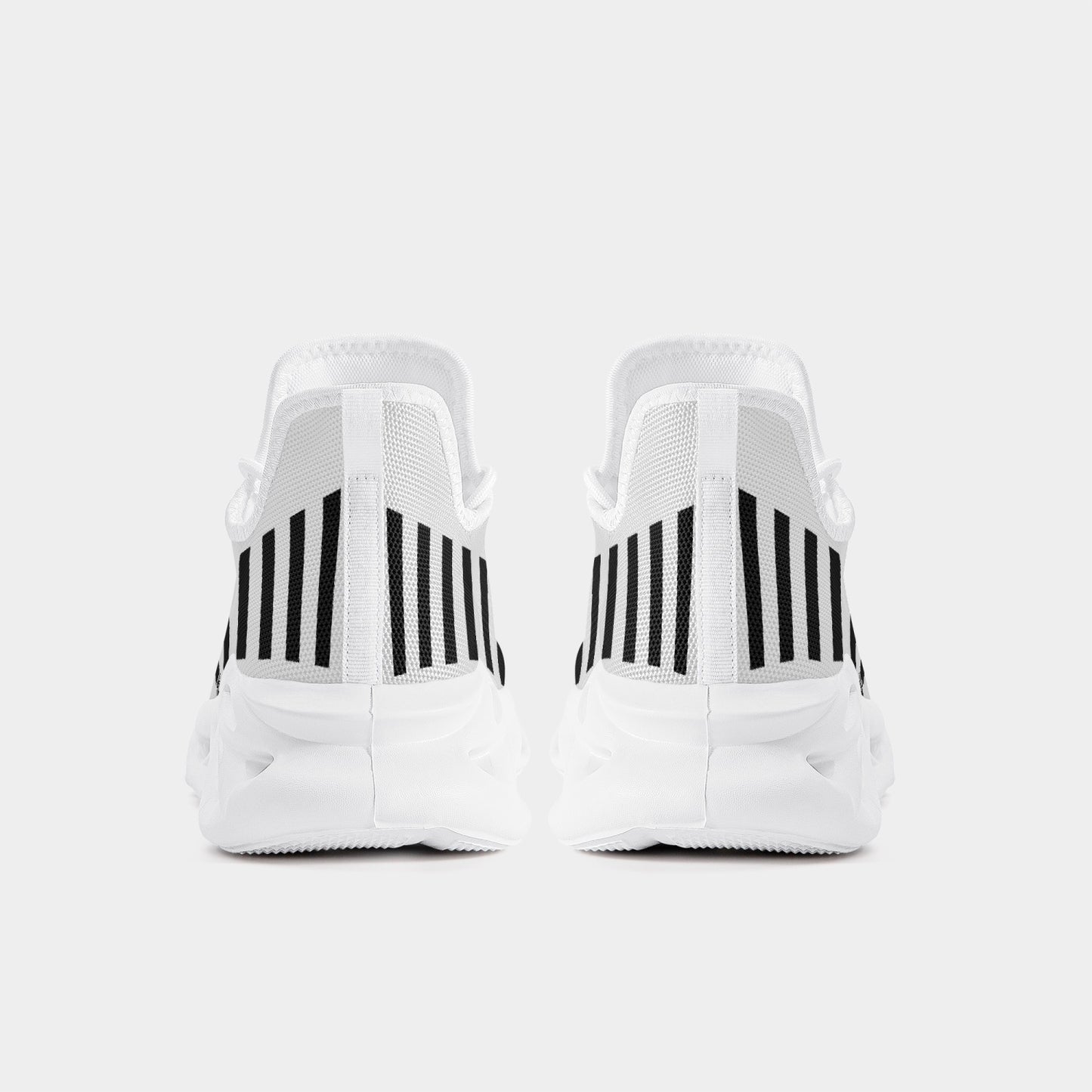 Vluxe Bounce Mesh Knit Sneakers - White/Black
