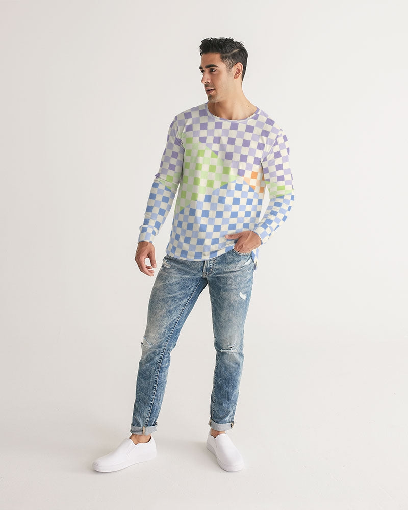 Criss Cross Check Multi Men's Long Sleeve Tee