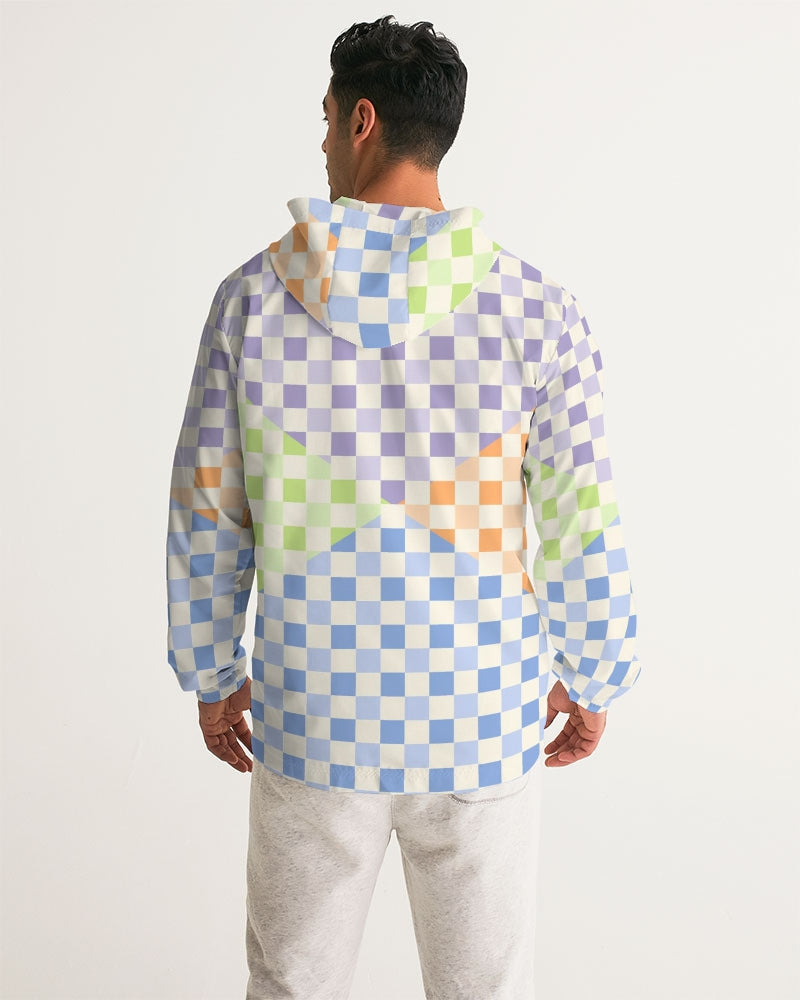 Criss Cross Check Multi Men's Windbreaker | Always Get Lucky