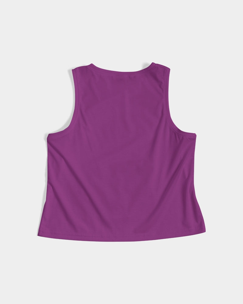 Caffeine Queen Purple Women's Cropped Tank