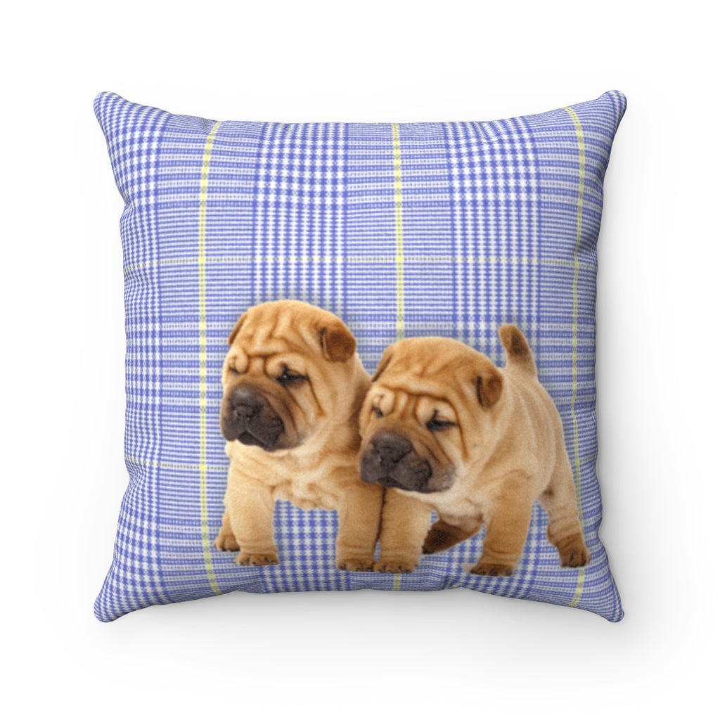 Shar The Pei Faux Suede Square Pillow