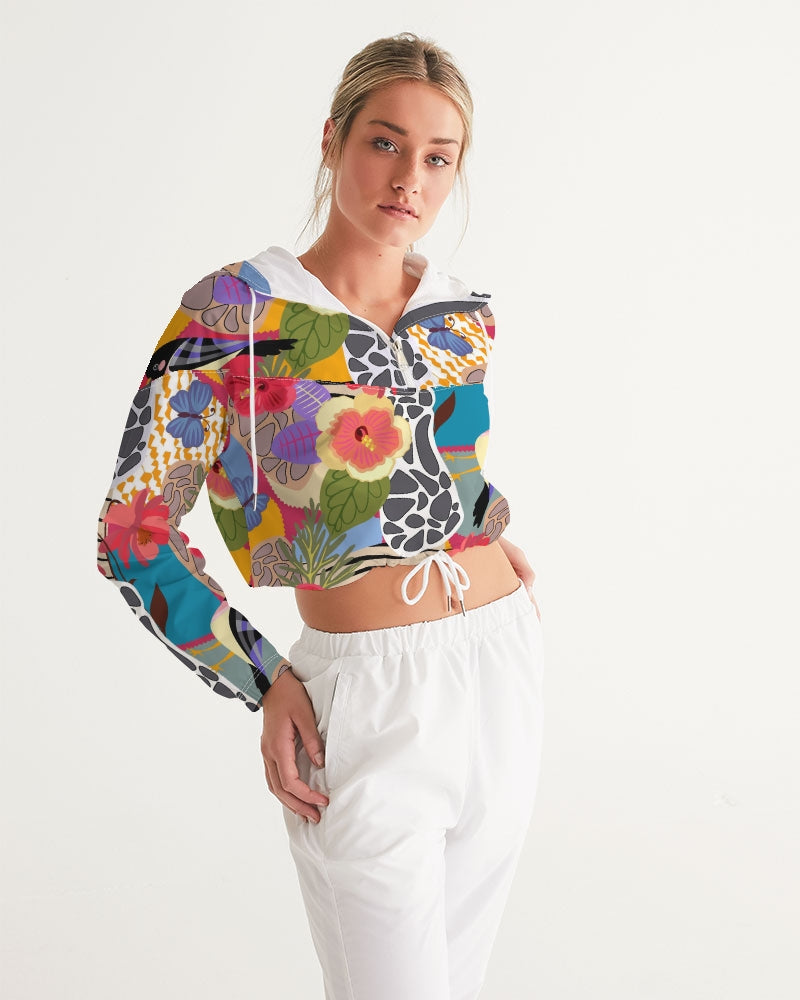 Bird of Paradise Women's Cropped Windbreaker