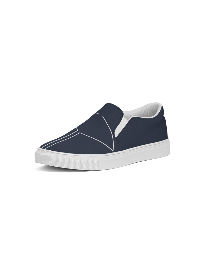 Lucky Lime Geometric Navy Women's Slip-On Canvas Shoe