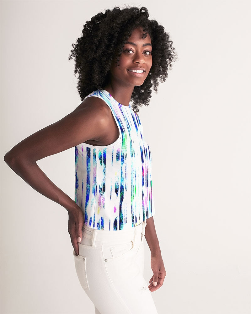 Blur The Lines Women's Cropped Tank