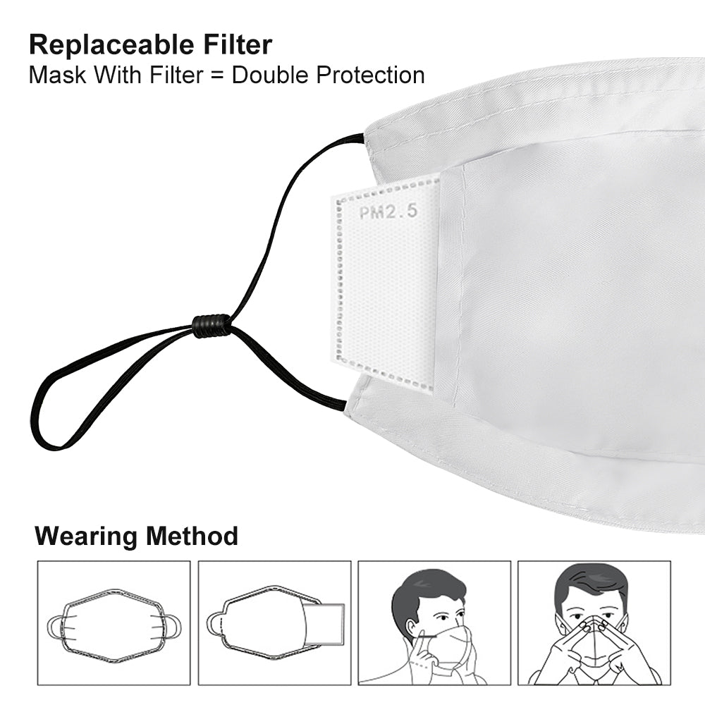William Blues Face Mask with Filter Element for Adults