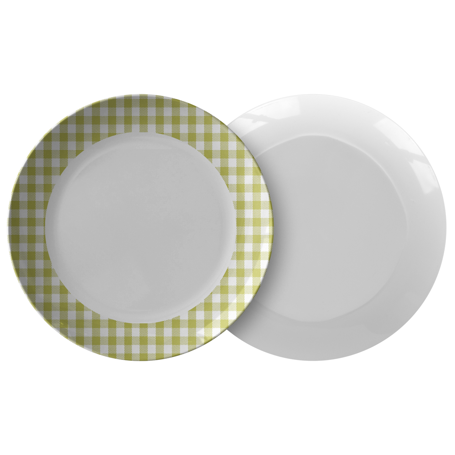 Sartorially Checked Lime Plate