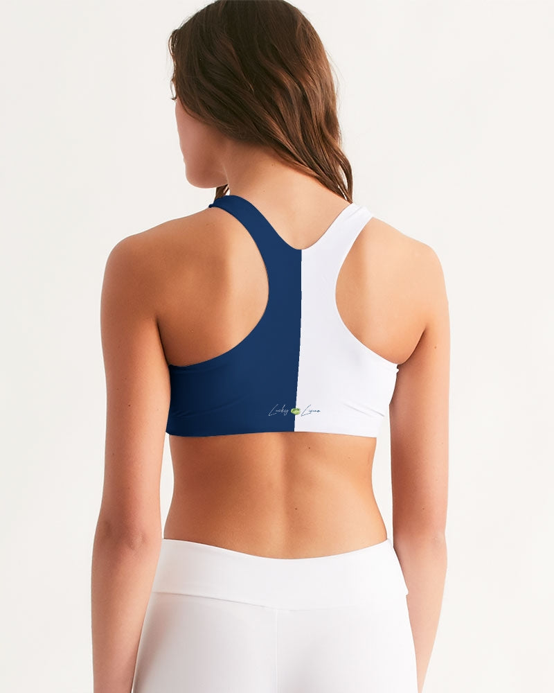 Blocks Navy Seas Women's Seamless Sports Bra