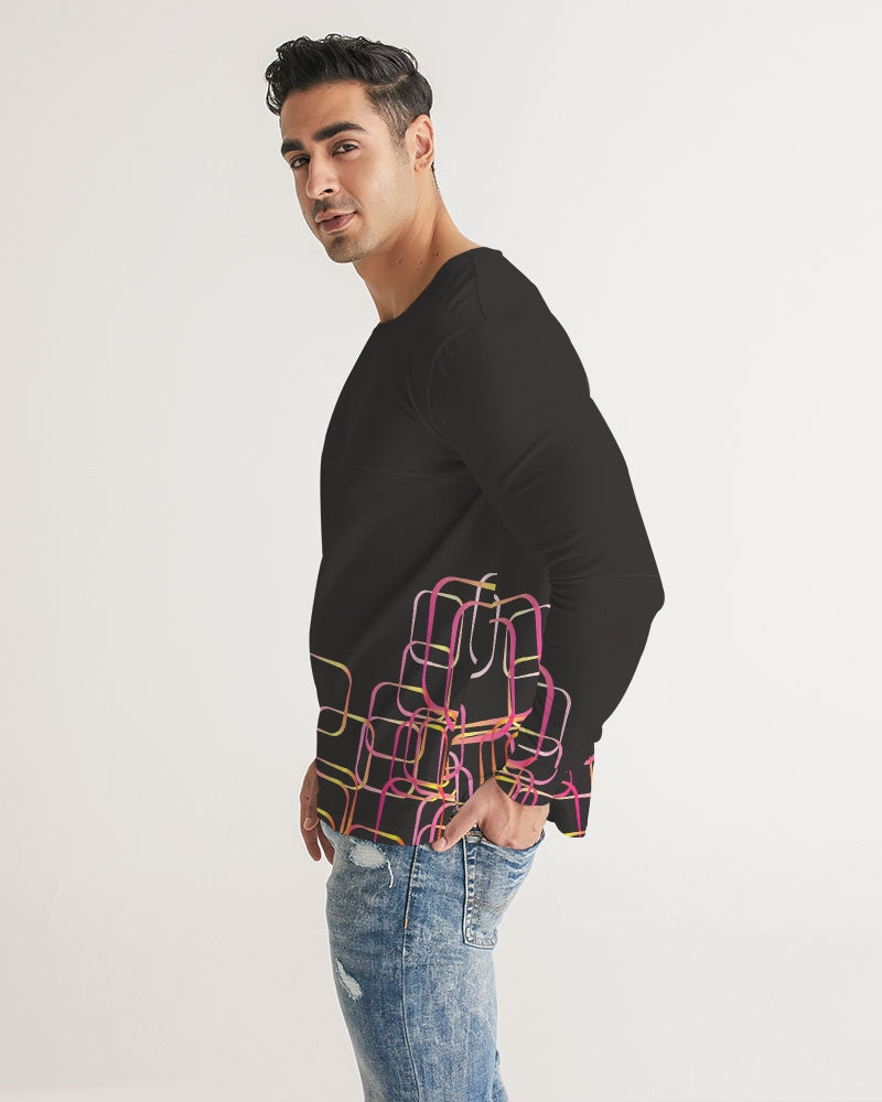 Palm Springs Soft Black Men's Long Sleeve Tee