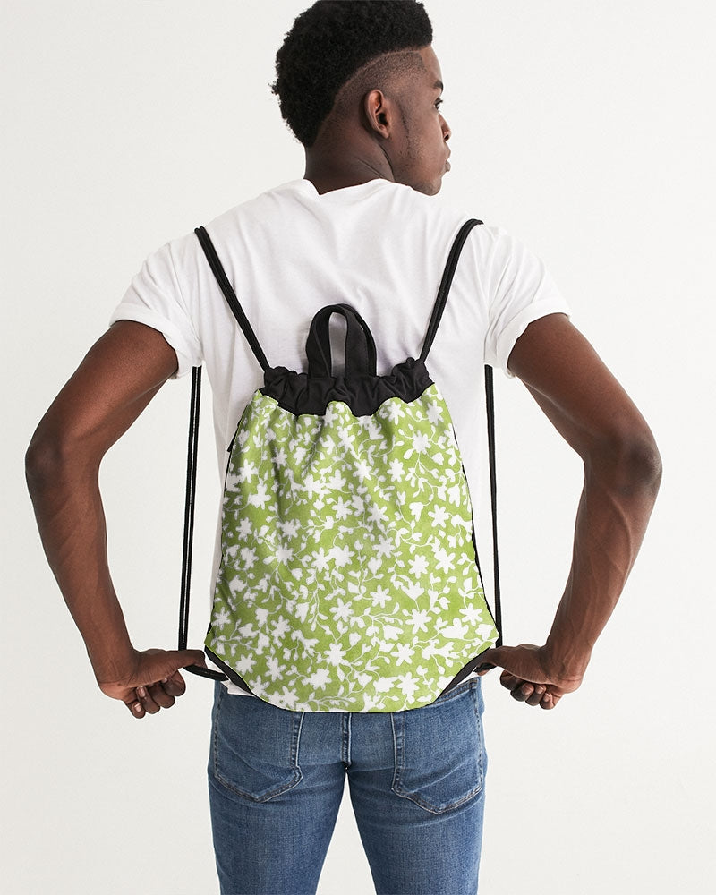 Caro Flower Grass Canvas Drawstring Bag