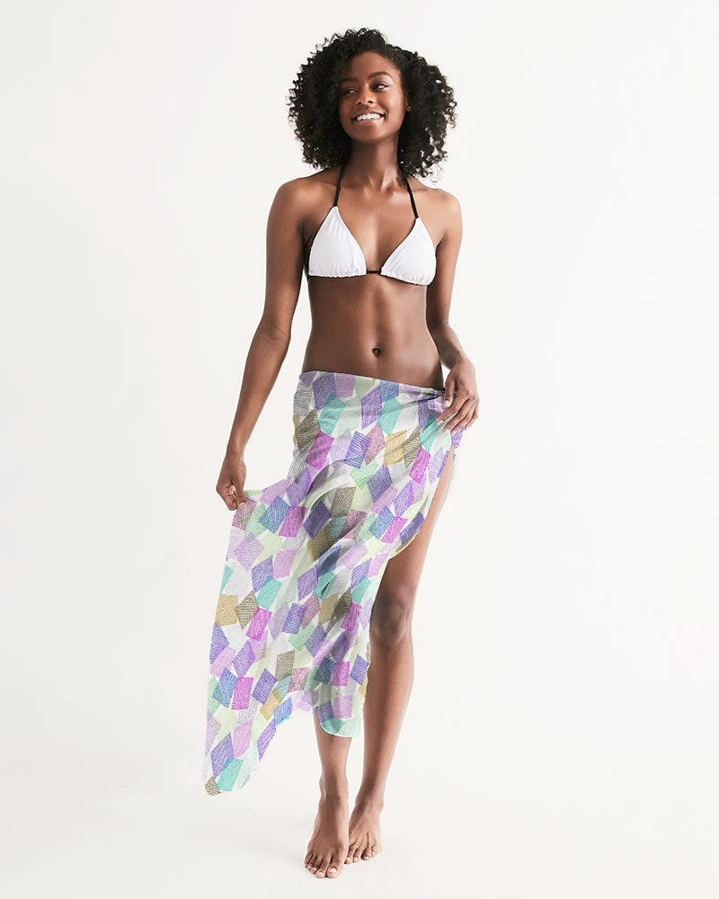 Boxes White Swim Cover Up