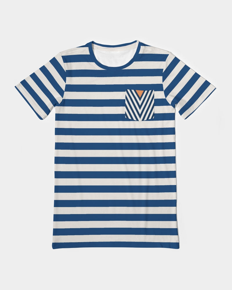 Classic Vluxe Navy Stripe Men's Everyday Pocket Tee