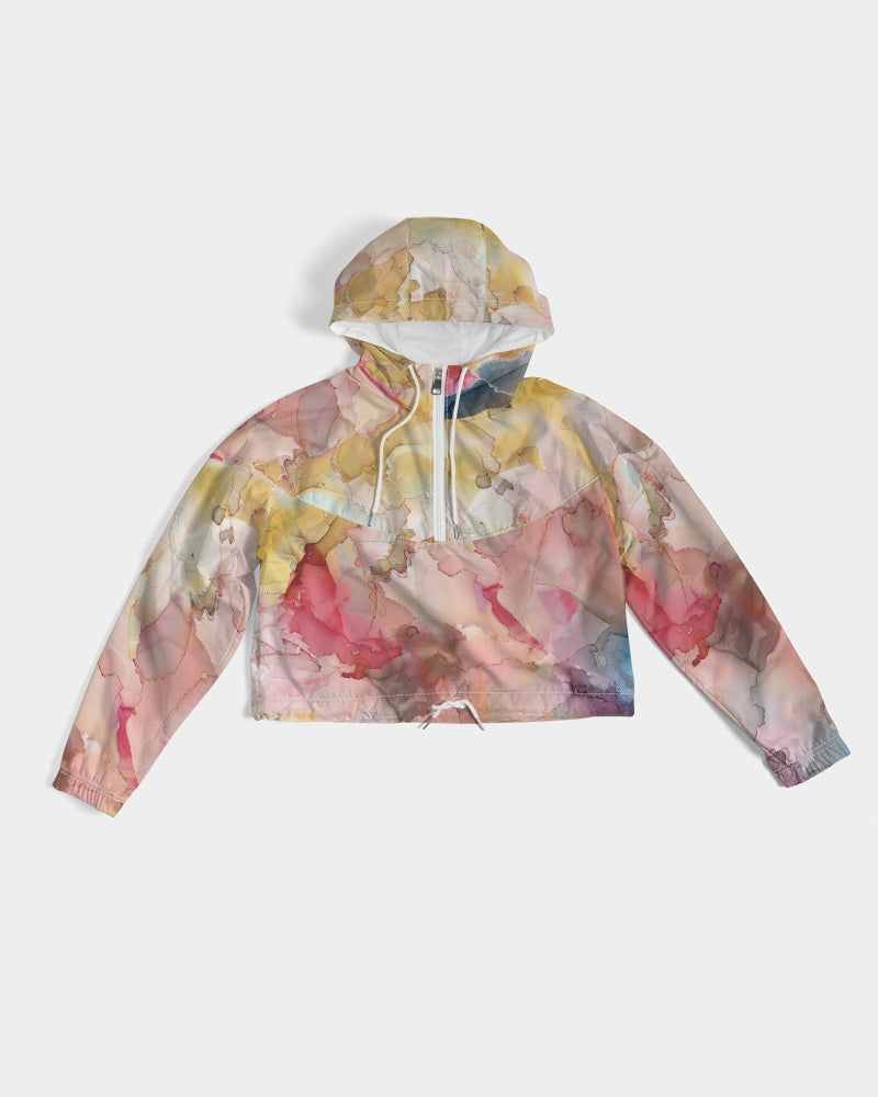 Smoke Gets in Your Eyes Women's Cropped Windbreaker | Always Get Lucky