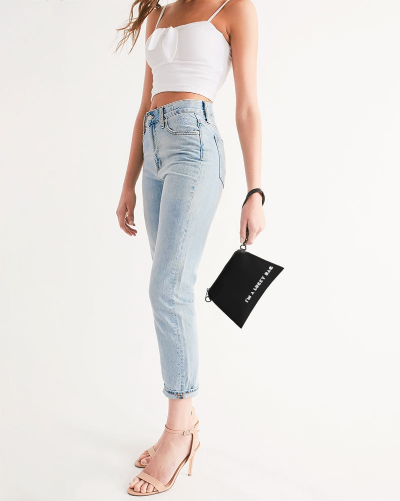 I'm A Lucky Bag Black Wristlet