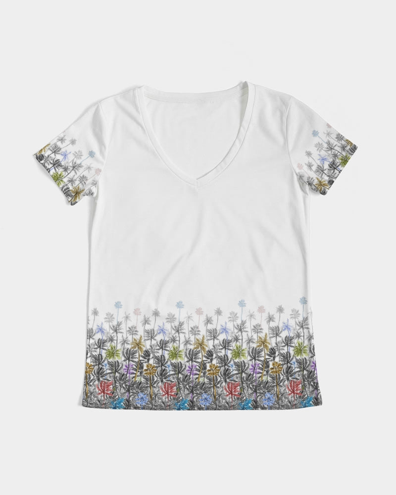 Tropical Winds Women's V-Neck Tee