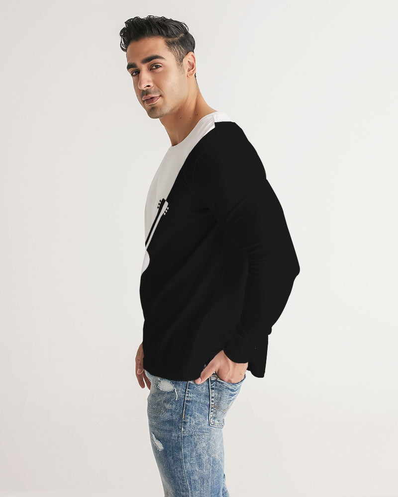 Guitar Style Black Men's Long Sleeve Tee