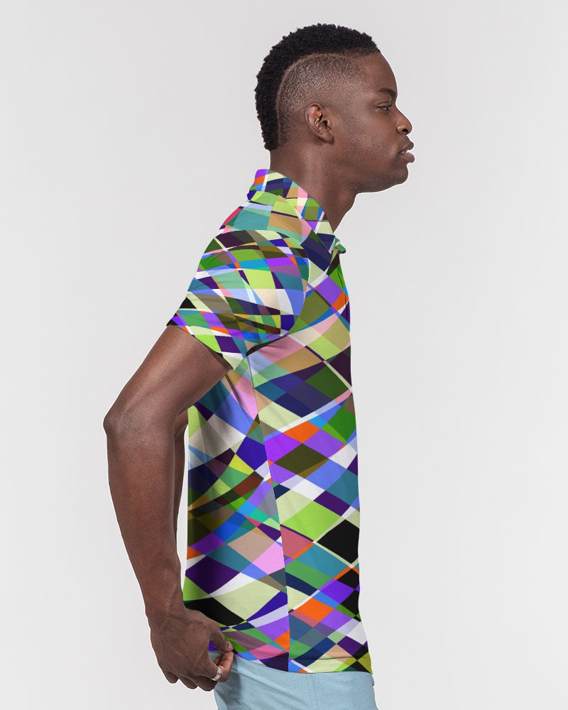 Oslo Multi Color Men's Slim Fit Short Sleeve Polo | Always Get Lucky