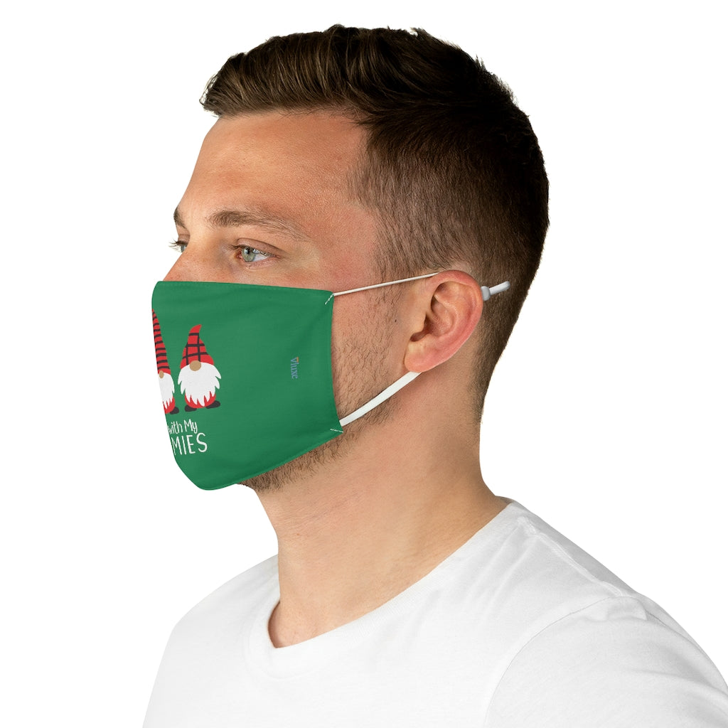 Gnomies Green Double Layer Fabric Face Mask from Vluxe by Lucky Nahum