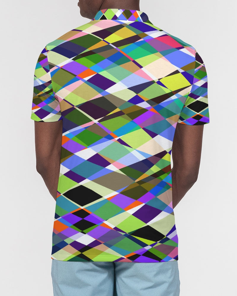 Oslo Multi Color Men's Slim Fit Short Sleeve Polo | Always Get Lucky