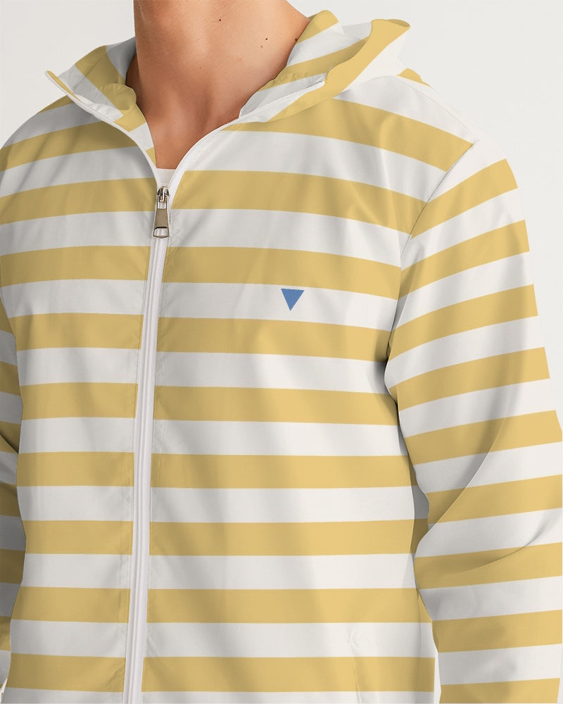 Classic Vluxe Yellow Stripe Men's Windbreaker