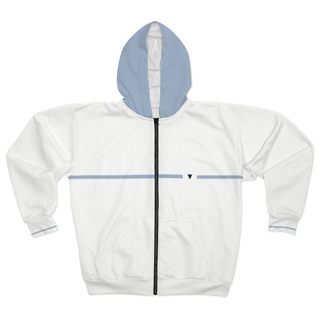 Split White-Ice Unisex Zip Hoodie from Vluxe by Lucky Nahum