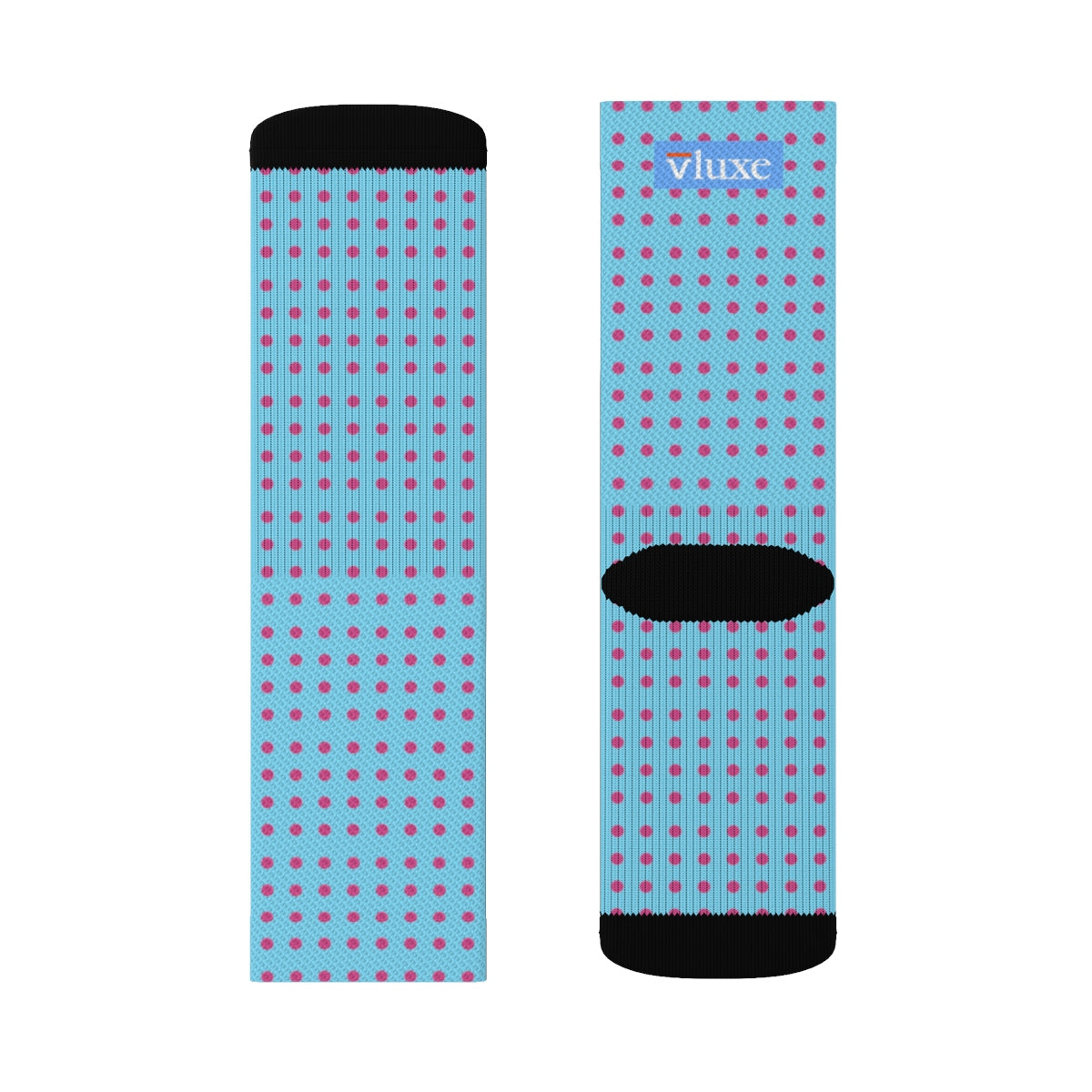 Vluxe DaDot Classic Hot Pink Blue Socks