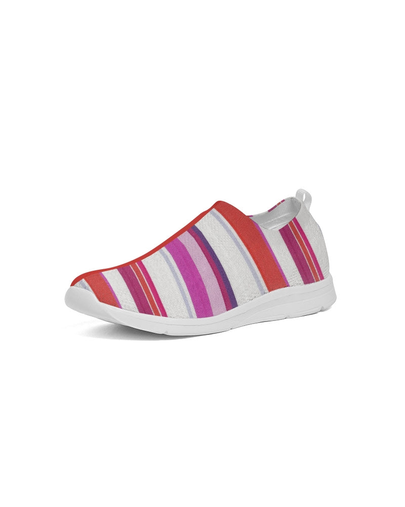Split Personality Stripe Red Women's Slip-On Flyknit Shoe