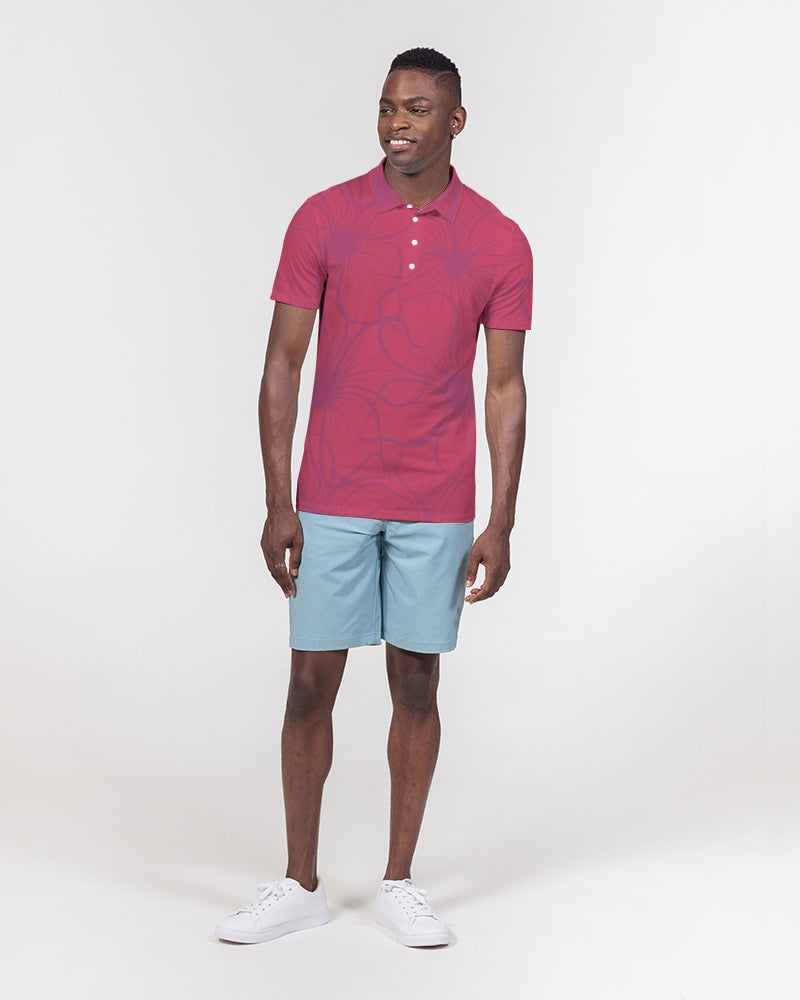 Overblown Fire Men's Slim Fit Short Sleeve Polo