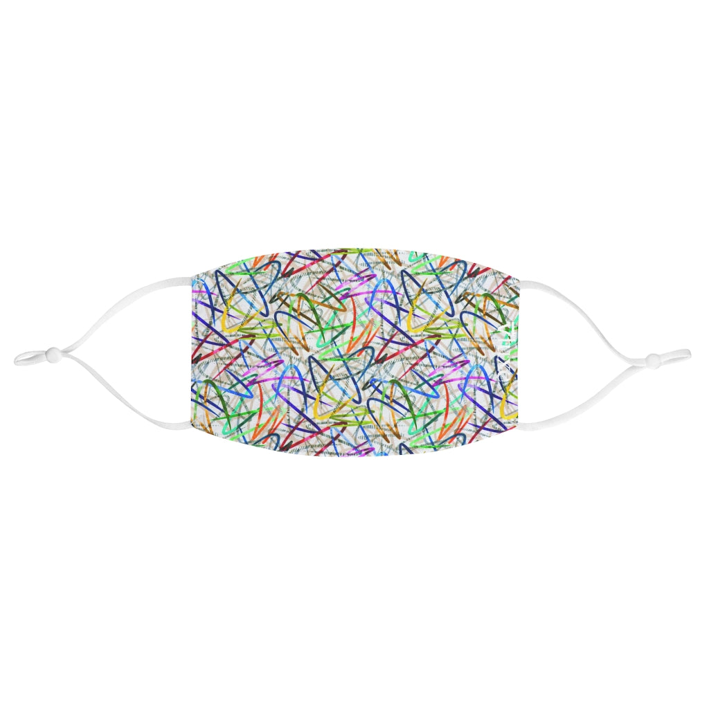 Artful Confusion Double Layer Fabric Face Mask from Vluxe by Lucky Nahum