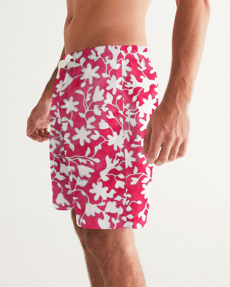 Camo Flower Flame Men's Swim Trunk