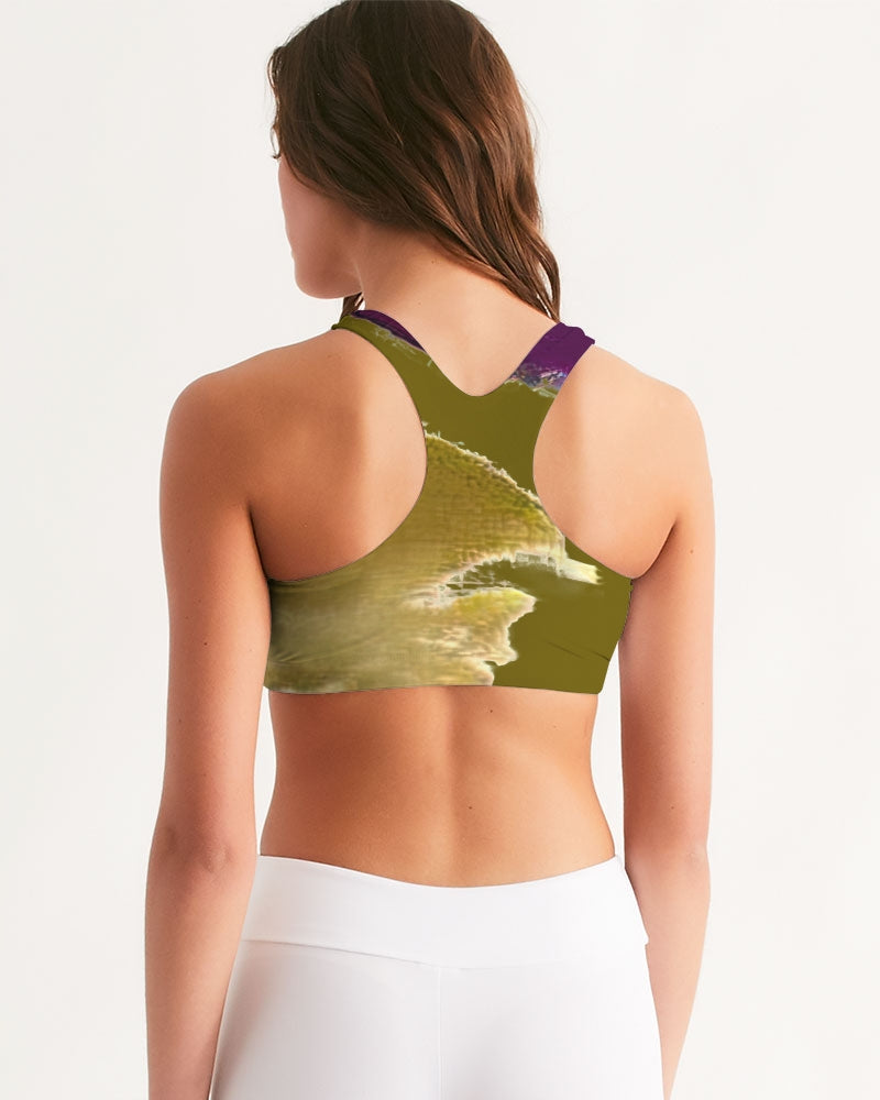 Splash Olive Women's Seamless Sports Bra | Always Get Lucky