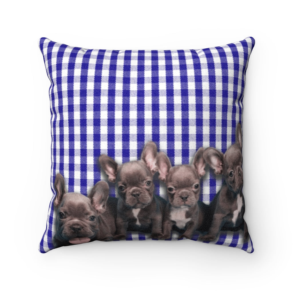 Mini Me Navy Faux Suede Square Pillow