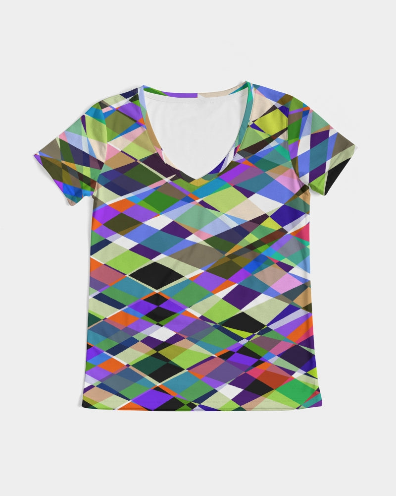 Oslo Multi Color Women's V-Neck Tee
