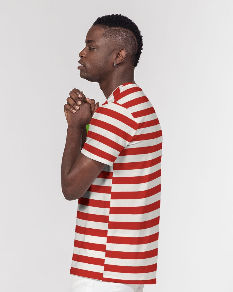 Classic Vluxe Red Stripe Men's Everyday Pocket Tee