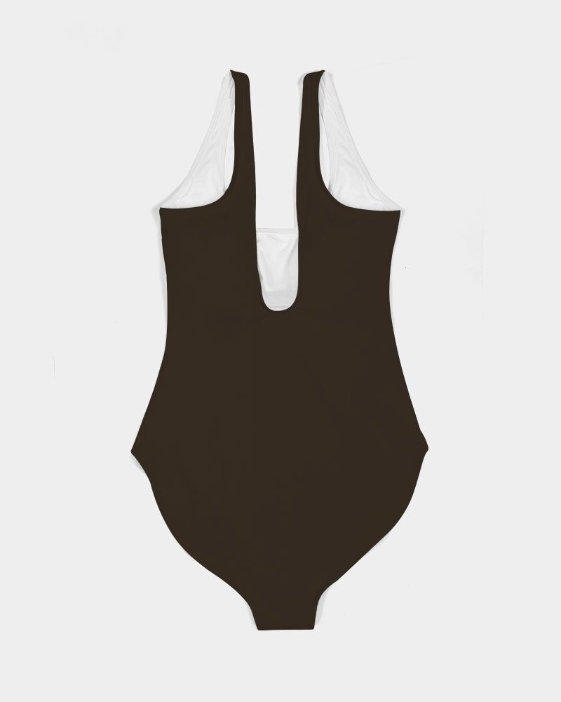 Caffeine Queen Black Women's One-Piece Swimsuit