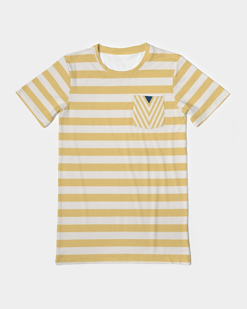 Classic Vluxe Yellow Stripe Men's Everyday Pocket Tee