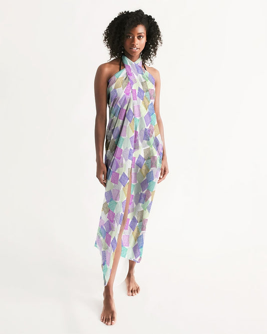 Boxes White Swim Cover Up