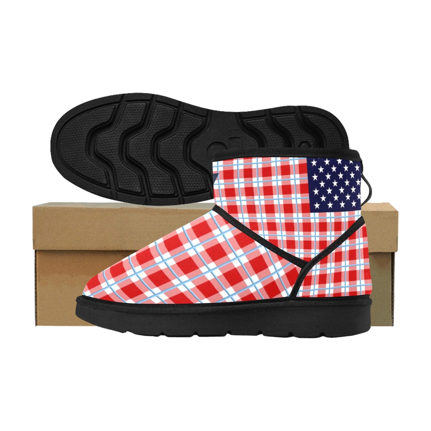 Plaid Nation Vluxe by Lucky Nahum Low Top Women's Snow Boots