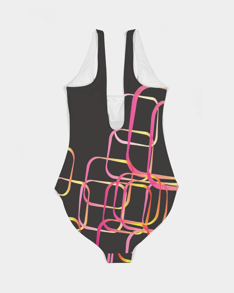 Palm Springs Soft Black Women's One-Piece Swimsuit
