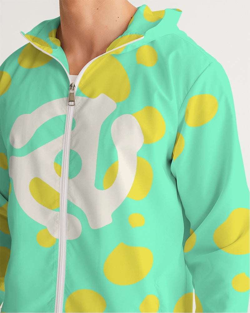 Sea Foam Record Vibe Men's Windbreaker