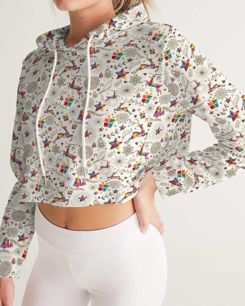 Holiday Spirit Women's Cropped Hoodie