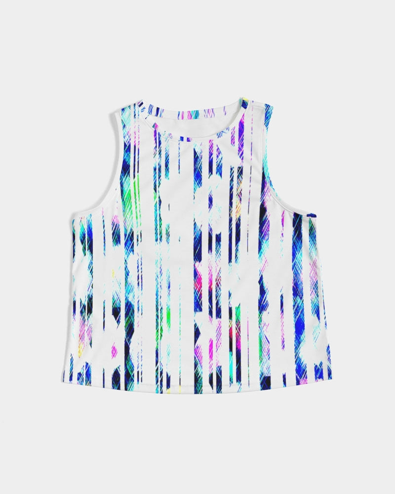 Blur The Lines Women's Cropped Tank