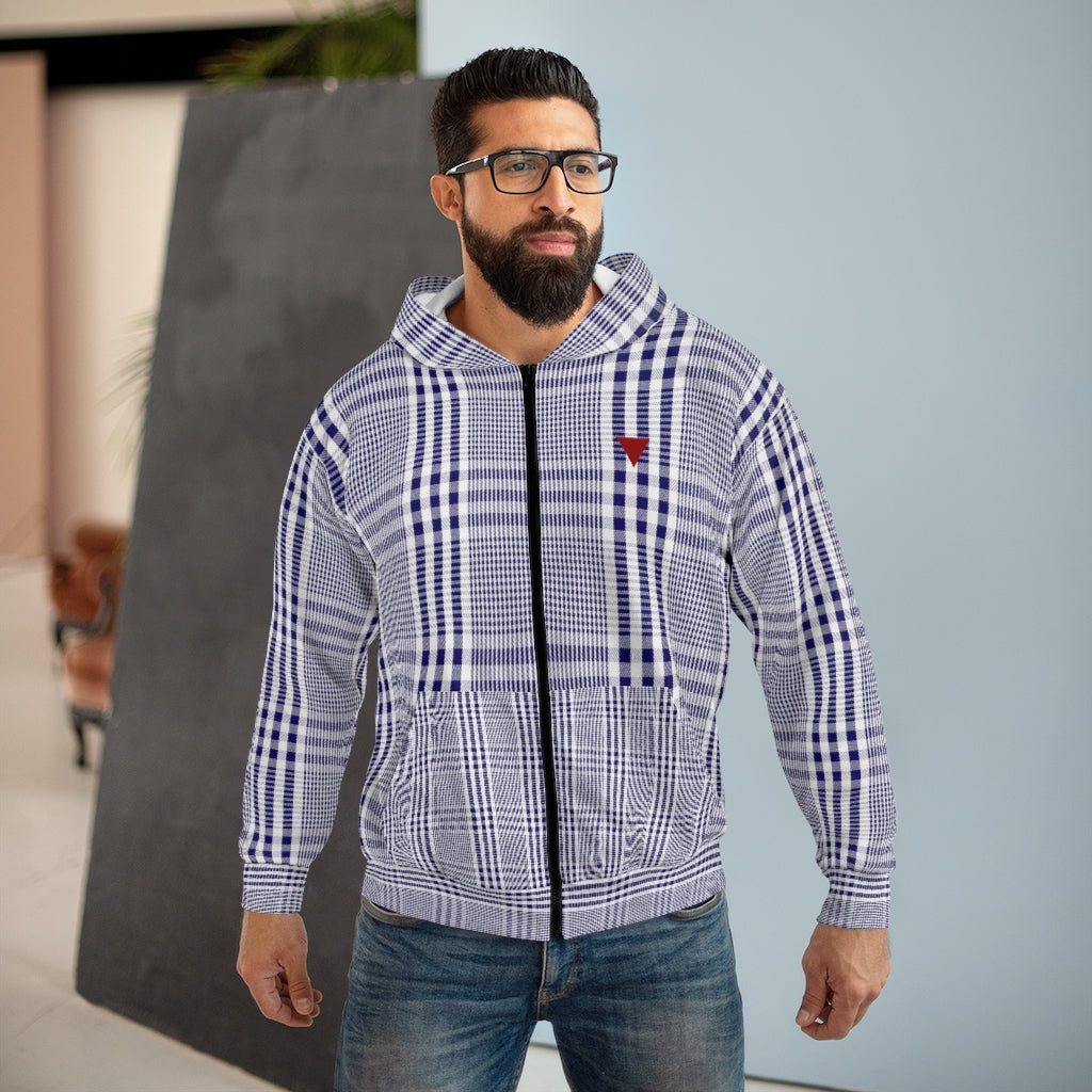 Modena Navy Unisex Zipped Hoodie from Vluxe by Lucky Nahum