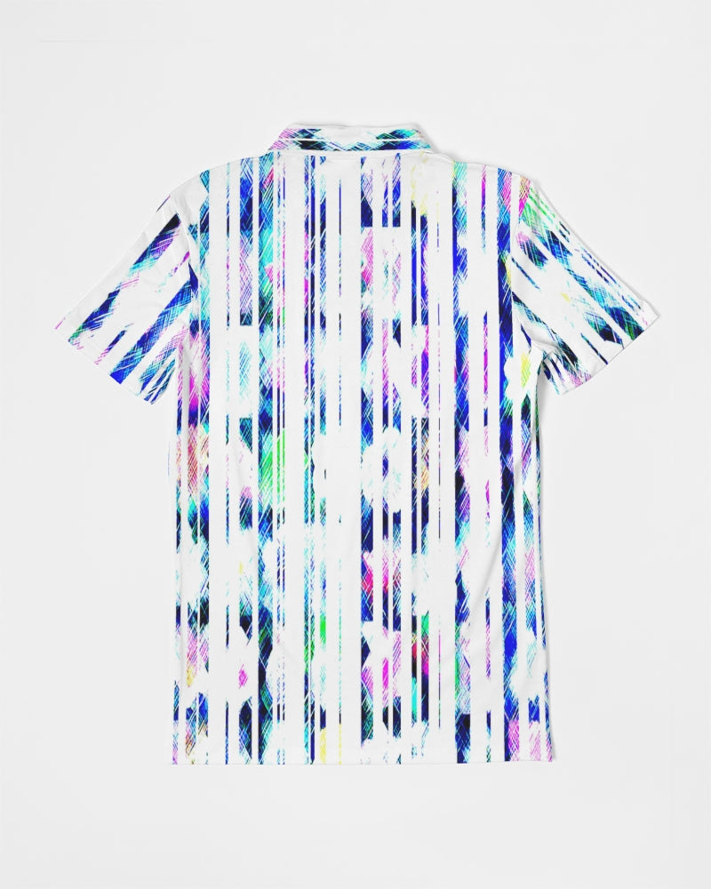Blur The Lines Men's Slim Fit Short Sleeve Polo