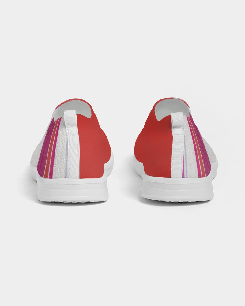 Split Personality Stripe Red Women's Slip-On Flyknit Shoe