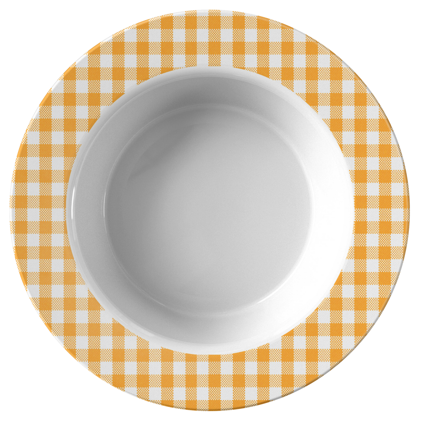 Sartorially Checked Orange Bowl
