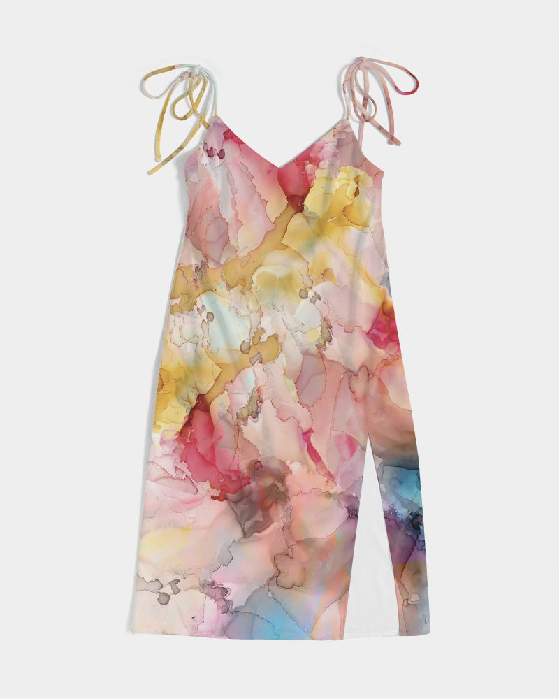 Smoke Gets in Your Eyes Women's Tie Strap Split Dress | Always Get Lucky