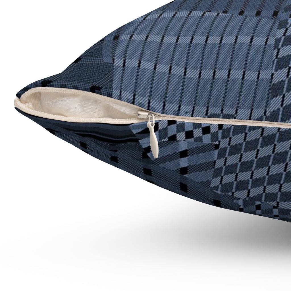 Rags 2 Riches Blues Spun Polyester Square Pillow